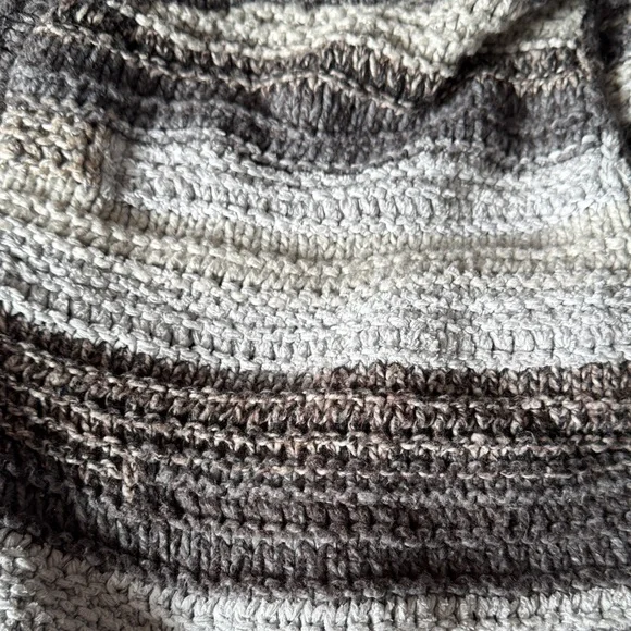 J. Jill Gray and Cream Striped Cardigan - Picture 6 of 7